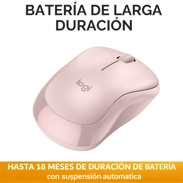 Mouse Llogitech M240 Silent Inalámbrico Bluetooth ROSA