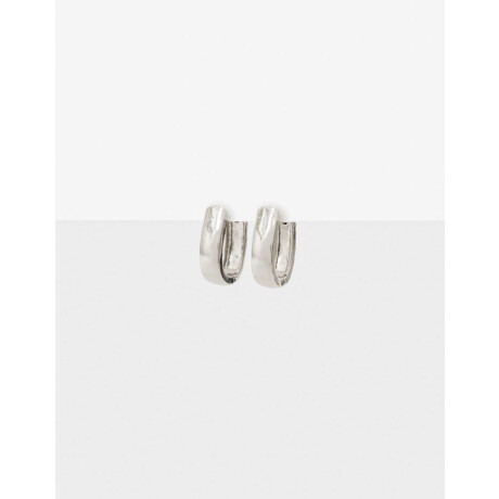 Argollas De Metal Bold Plateado Rodio