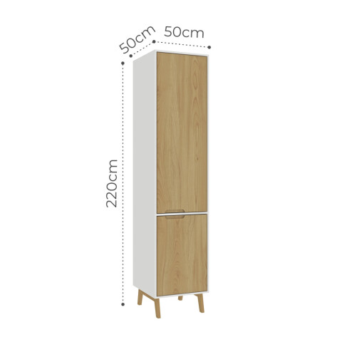 Mueble Multiusos y Alacena de Cocina con estante en MDP - Madera - Línea Melilla - Blanco Mueble Multiusos y Alacena de Cocina con estante en MDP - Madera - Línea Melilla - Blanco