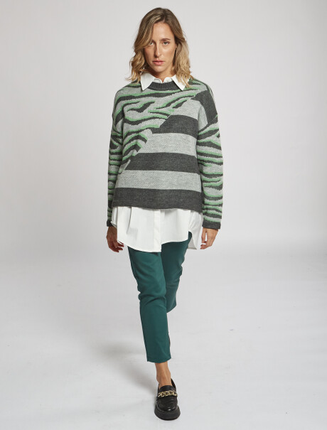 Buzo jacquard gris