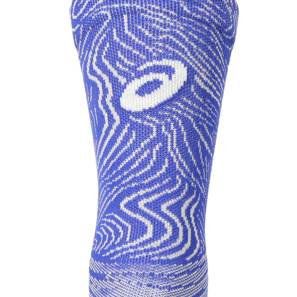 Medias Running Fujitrail Graphic Crew Sock Unisex Cobalt Burst/cream