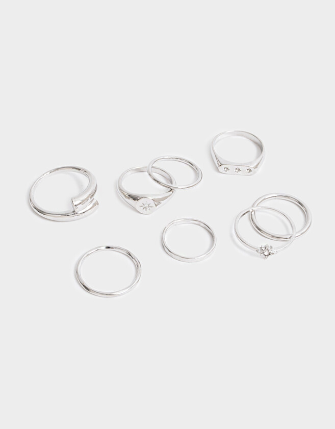 Sets Anillos Metal diferenciado Anillos Sets De Metal - Plateado