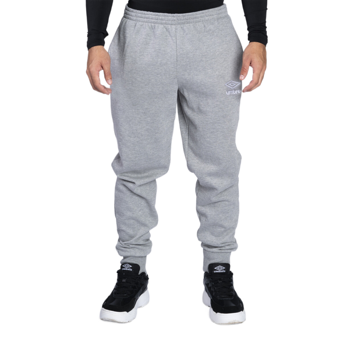 Pantalon de Hombre Umbro Felpa C/Puño Adulto - Gris 