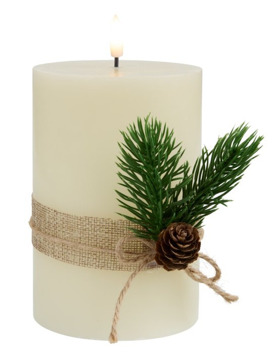 Vela pilar LED navideña SKRAPA Ø10xA15 cm 