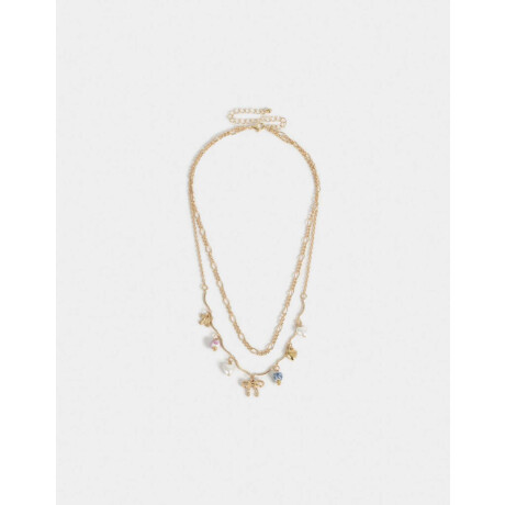 Collares Cortos Multi dijes Dorado