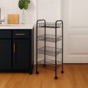 ESTANTE ORGANIZADOR FRUTERO 4 PISOS 41X23X82,5CM NEGRO