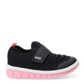 Championes Infantiles Bibi Roller 2.0 Velco Negro - Rosado