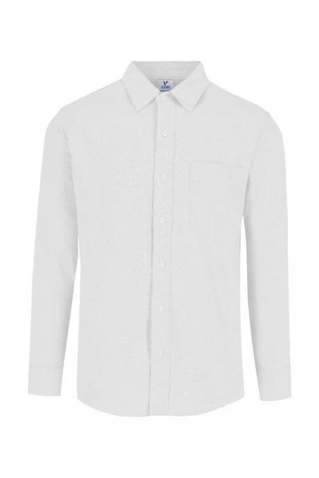 Camisa oxford manga larga Blanco