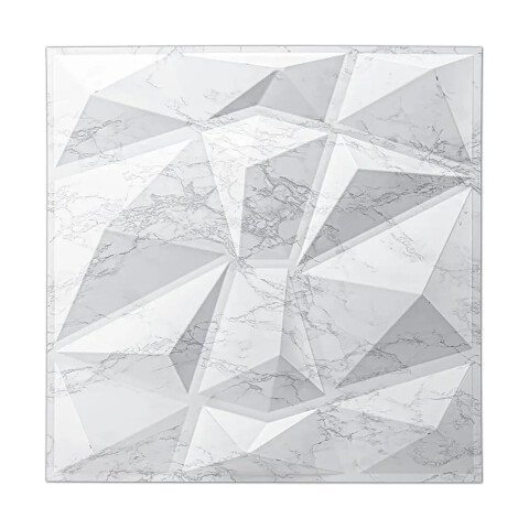 Revestimiento de Pared Panel 3D PVC 50x50Cm Mármol Claro X12 Formas Mármol Claro