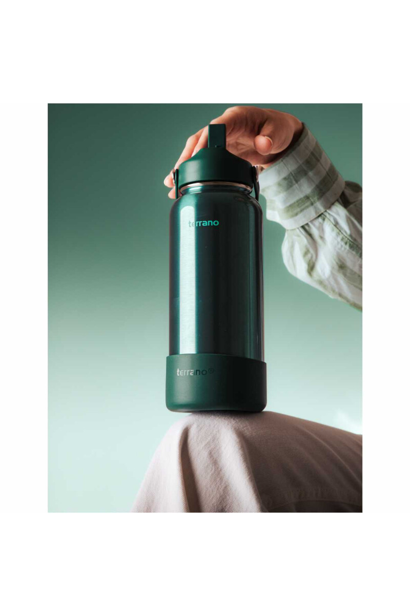 BOTELLA TÉRMICA TERRANO 950ML VERDE METALIZADO RT