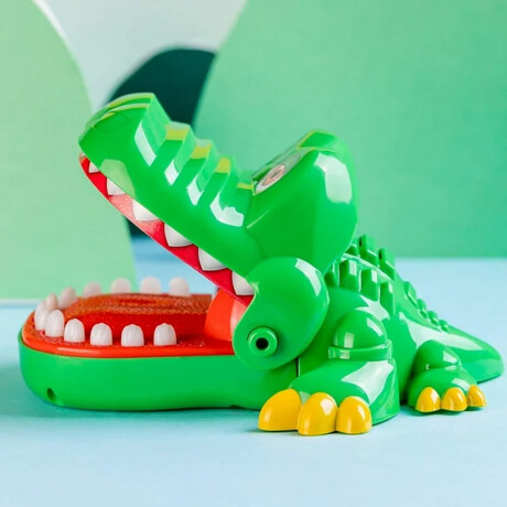 Juego Cocodrilo Mordedor Saca Dientes Muelas Verde