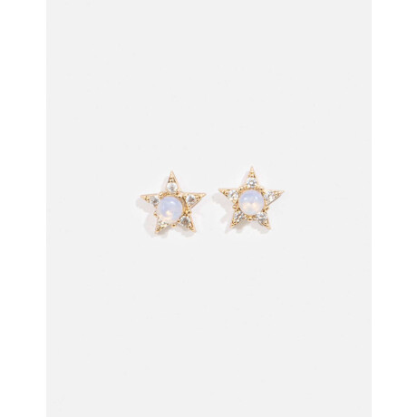 Aros De Estrella Con Cubic Dorado