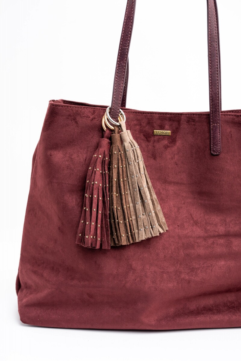 Travel Bag Gamuza Vegana Burdeos