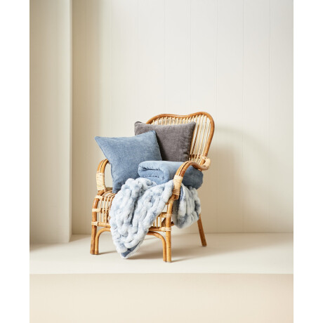 Almohadon Hornfiol 45X45 Chenille Azul