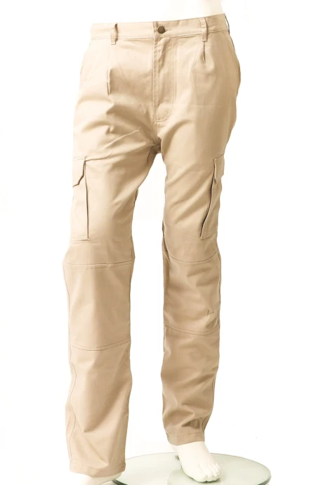 Pantalón brin cargo Beige