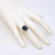 Anillo Antiguo Oro 18K, Brillantes Y Zafiro Anillo Antiguo Oro 18K, Brillantes Y Zafiro