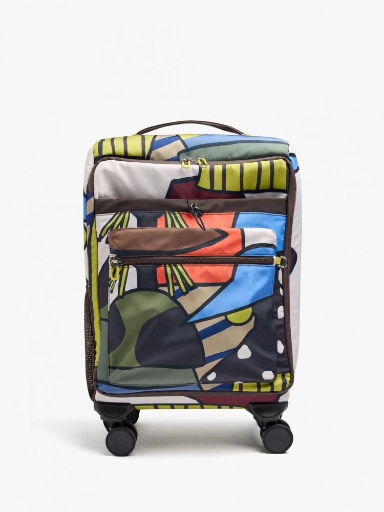 Maleta De Viaje Estampada De Nylon multicolor