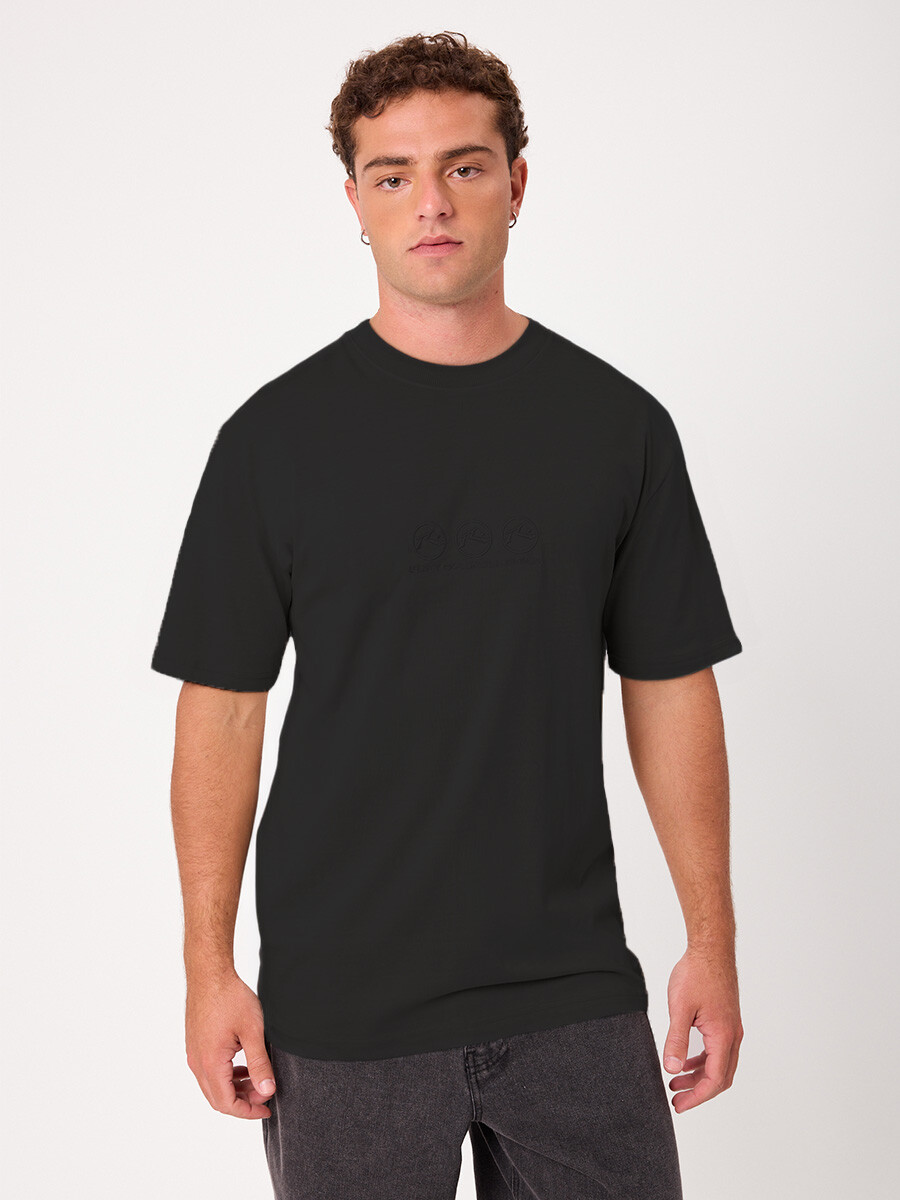 T-SHIRT CASETTE RUSTY - Negro 