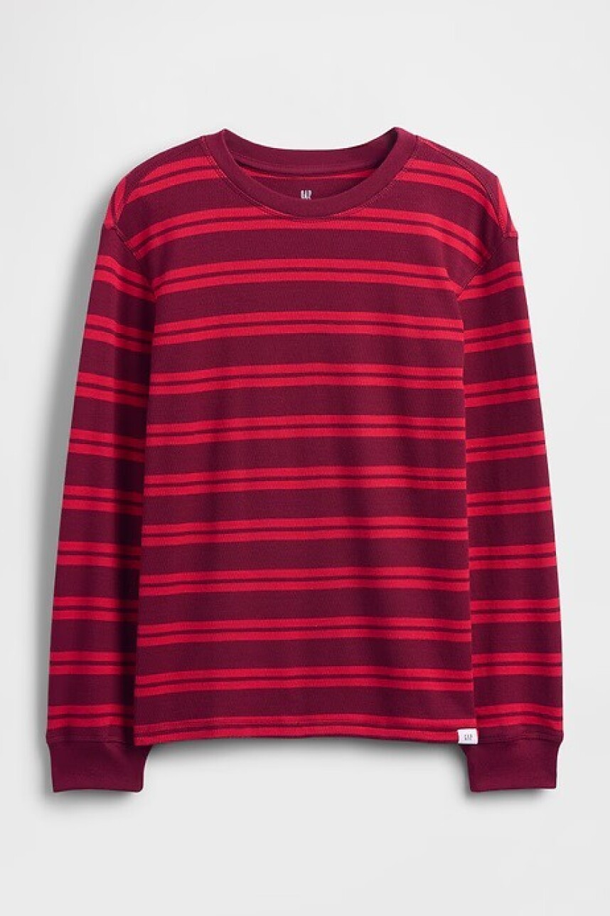 Remera Waffle Niño Red Stripes