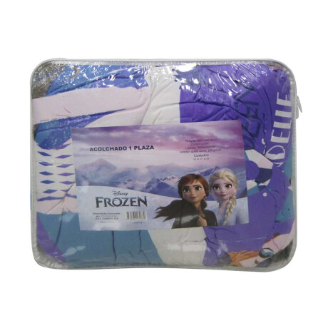 Acolchado Infantil Forzen 1 Plaza 100% Microfibra Violeta