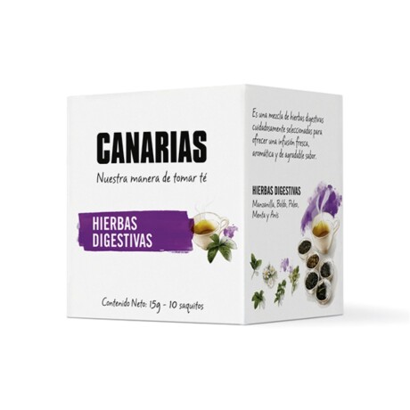 Caja X10 Unidades Té de Hierbas Digestiva Canaria 10GR 001