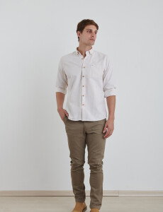 012622 CAMISA HARRINGTON LABEL Beige / Natural