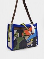 Bolso Shopper Estampado De Nylon multicolor