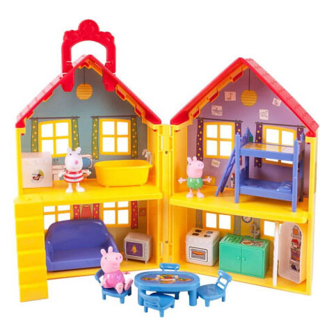 Casita Peppa Pig Original Con Figuras Y Accesorios Casita Peppa Pig Original Con Figuras Y Accesorios