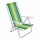 Reposera Silla Reclinable De Playa 8 Posiciones Aluminio Verde