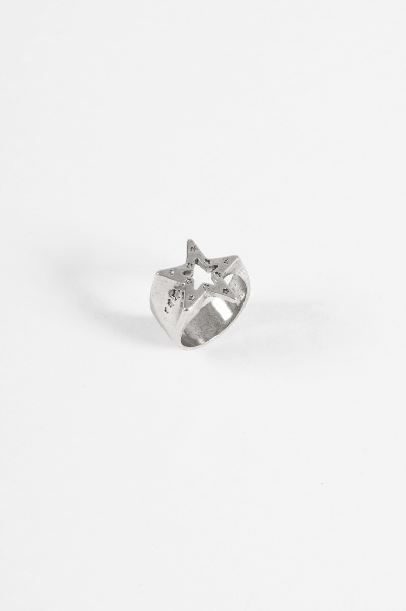 Anillo estrella - plateado 