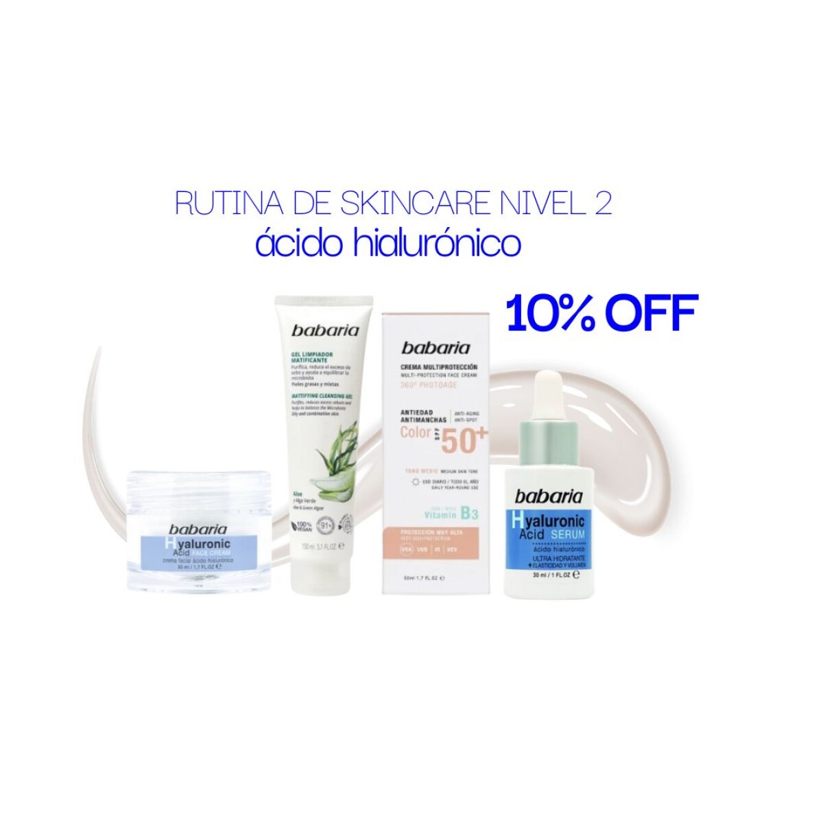 Rutina de skincare NIVEL 2 - Ácido hialurónico 