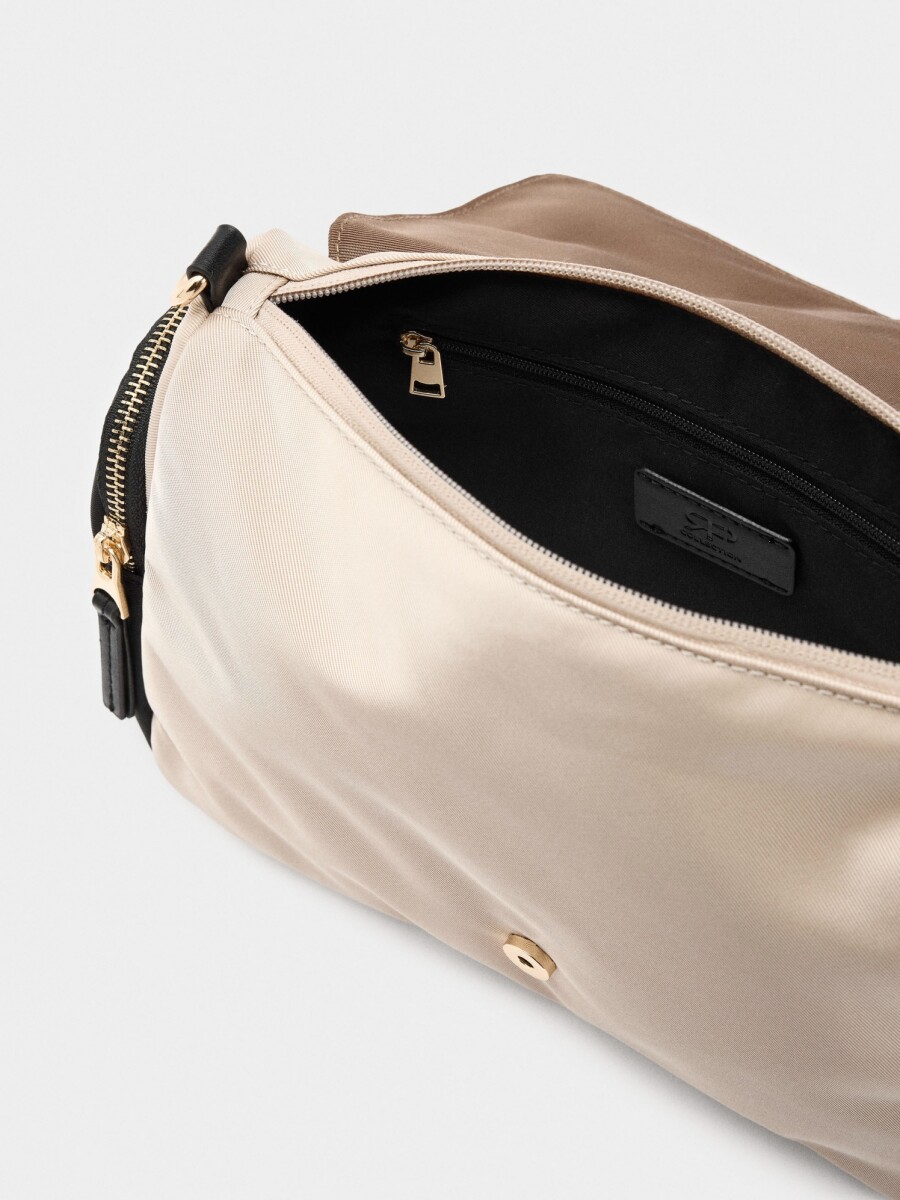 Bolso Bandolera De Nylon Con Solapa multicolor