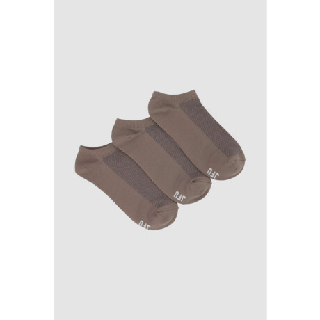 Nuevo pack x 3 deportiva colores lisos Marron