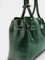 Bolso Tote Con Cinturón verde