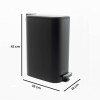 Tacho cesto de basura angosto acero inoxidable 16L Tacho cesto de basura angosto acero inoxidable 16L