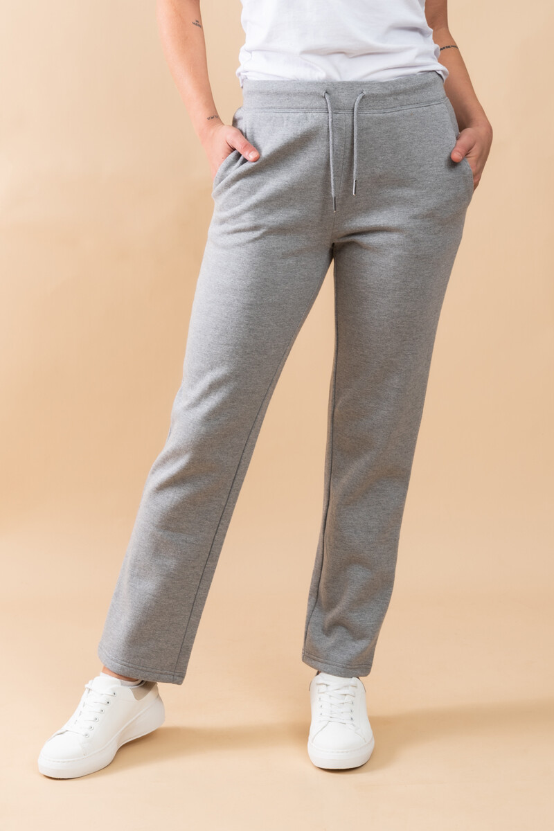Pantalón deportivo recto Gris Melange