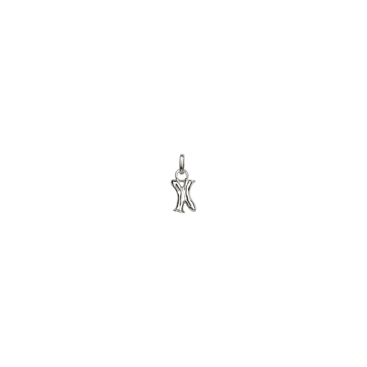 CHARM DE ALEACION DE METALES BAÑADO EN PLATA DE LEY CON FORMA DE LETRA X CON ARGOLLA - Charm 