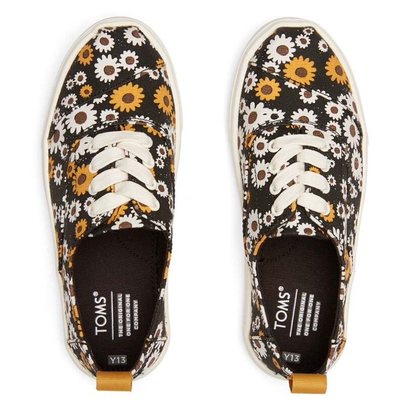 Youth Cordones Cupsole Sun Daisy Print - Niños Black