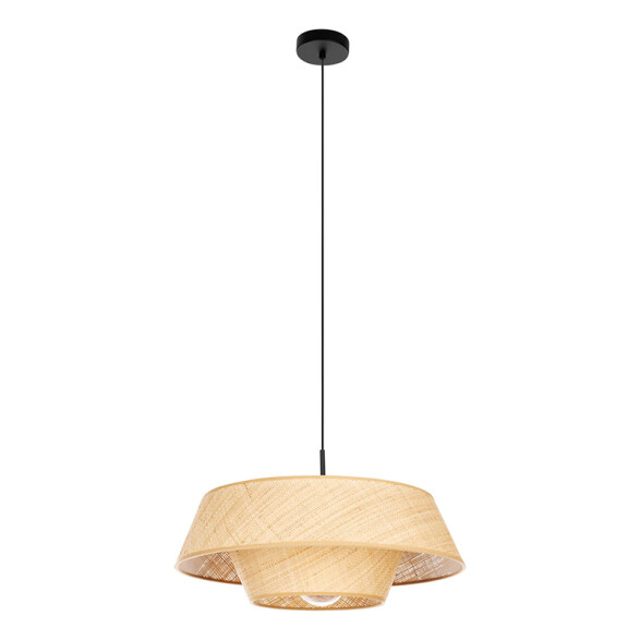 Lámpara colgante fibra natural beige E27 MARFORD EG0046
