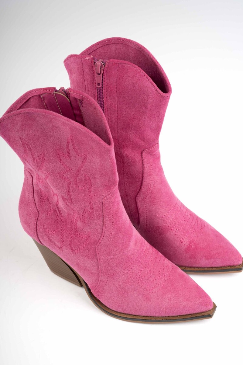 Bota Texana bordada Fucsia