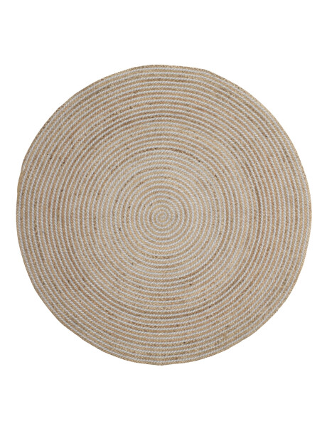 Alfombra SANDELTRE Ø120 yute natural/gris Alfombra SANDELTRE Ø120 yute natural/gris