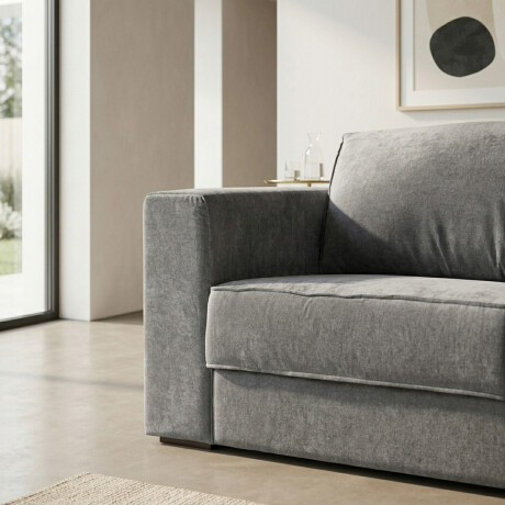 Sofá Olimpus - Microfibra - 3 cuerpos Cora 06-153 (Grafito)