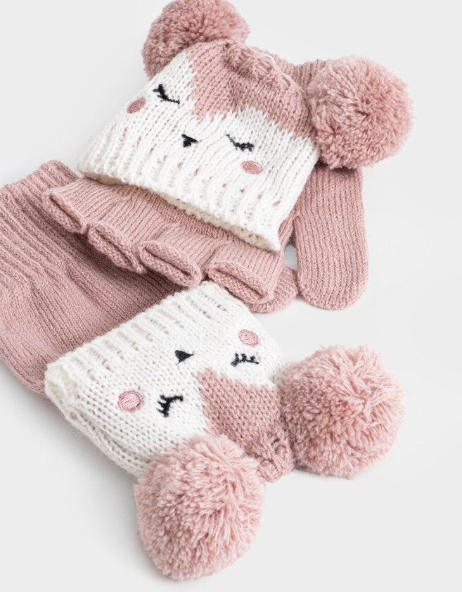 Guantes Infantiles Animalito Guantes Infantiles De Animalito - Rosa Claro