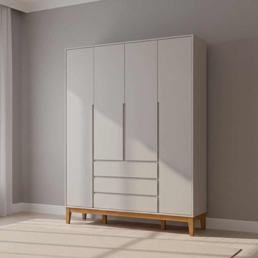 PLACARD 4 PUERTAS MDF GRIS NEW FELICITAS KIDS