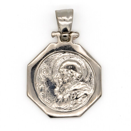 Medalla religiosa de plata 925 y double en oro 18 ktes, SAN BENITO. Medalla religiosa de plata 925 y double en oro 18 ktes, SAN BENITO.