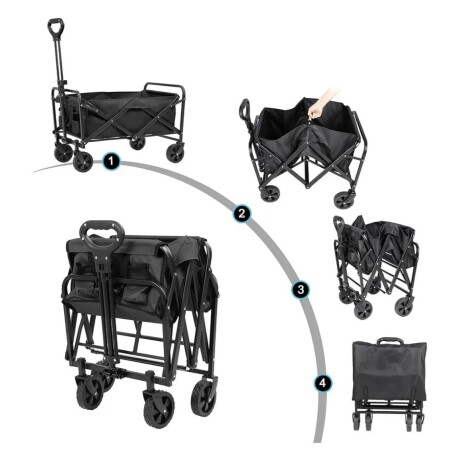 Carro Plegable Multiuso Xg 250143 83X50X76Cm Ub NEGRO