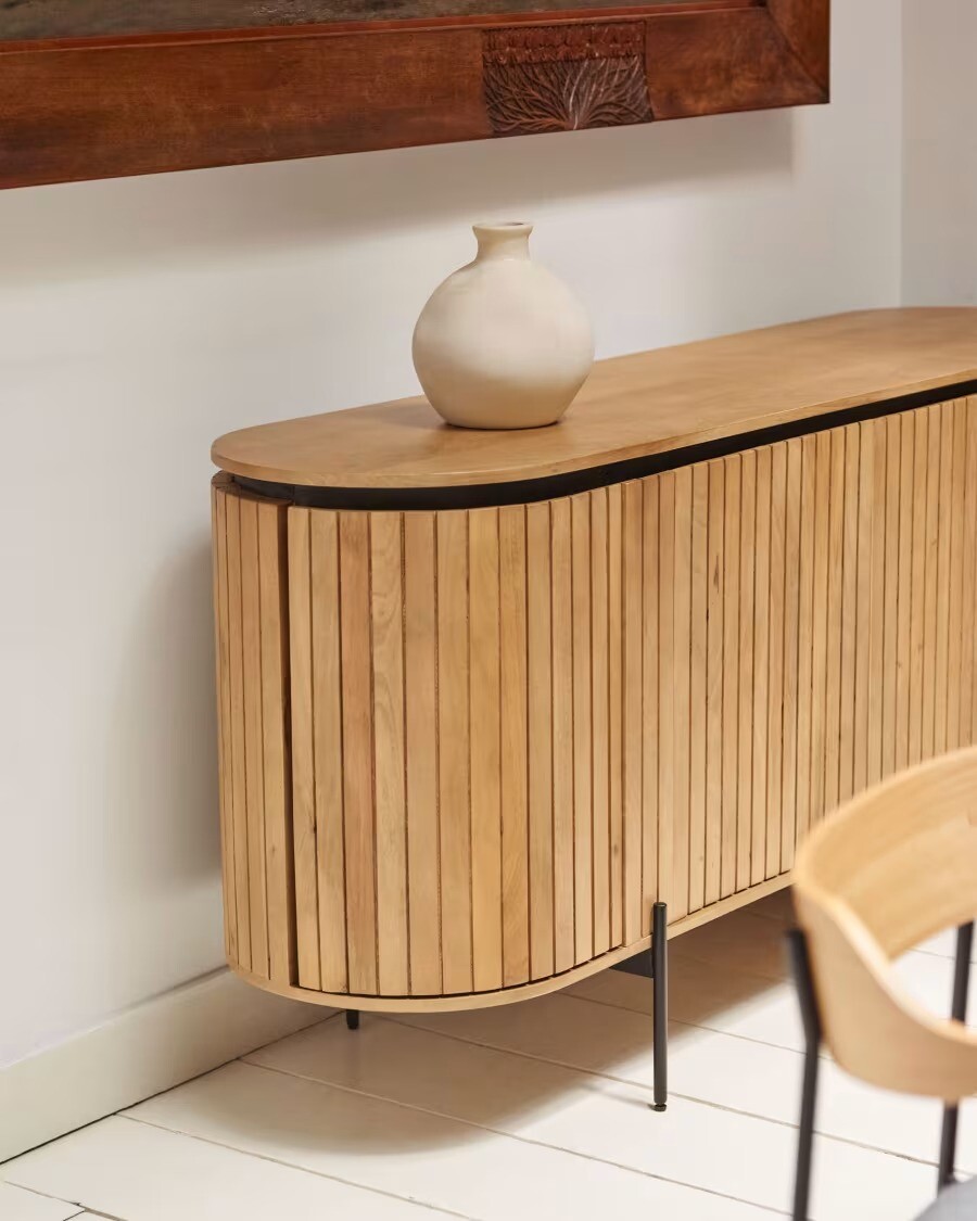 Aparador Licia 170 x 80 cm de madera maciza de mango Aparador Licia 170 x 80 cm de madera maciza de mango