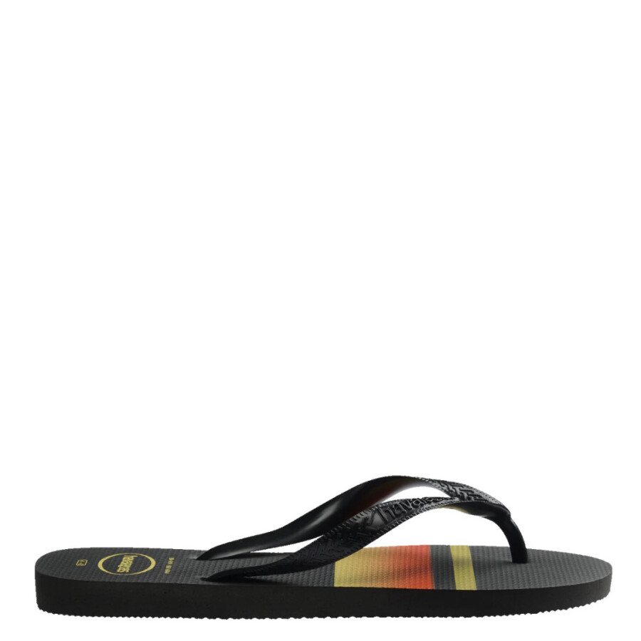 Ojotas de Hombre Havaianas Top Basic Negro - Anaranjado