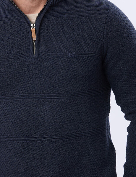 BUZO TEJIDO TEXTURADO Azul