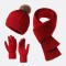 Set Abrigo Essential Winter Tres Piezas Adulto Rojo